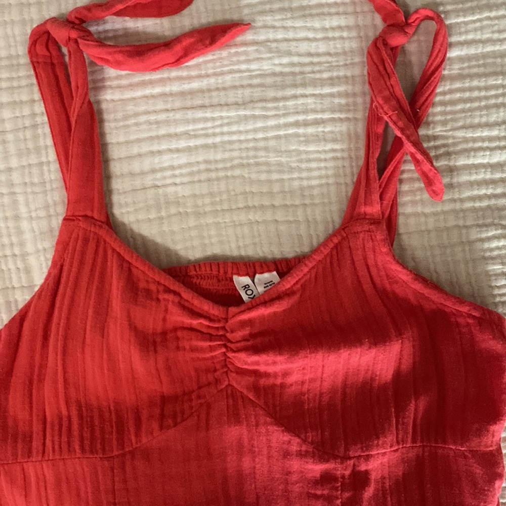 Roxy Linen Babydoll Tank - Picture 2 of 4